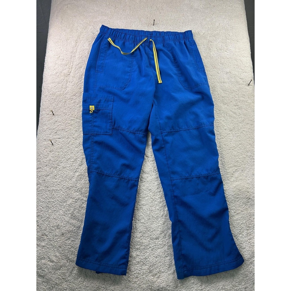 Spread‎ Good Cheer Pants Mens XL Blue Drawstring Elastic Waist Scrub Workwear